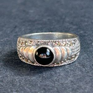 Sterling silver black onyx ring SUPER FAST SHIPPING